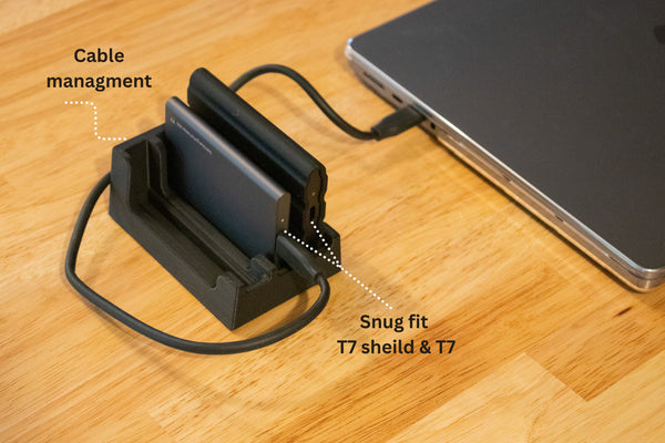 Samsung T7 SSD holder for T7 & T7 shield SSD Holder Organizer Stand Solid State Drive Organizer